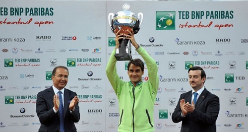 TEB BNP Paribas İstanbul Açık'ta, Roger Federer Pablo  şampiyon oldu. (İHA)