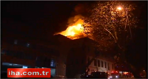 İstanbul'da Milli Eğitim Müdürlüğünde sabah saatlerinde yangın çıktı