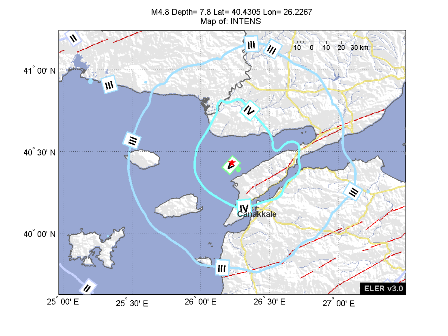 Kaynak: Boğaziçi Üniversitesi Kandilli Rasathanesi ve Deprem Araştırma Enstitüsü 