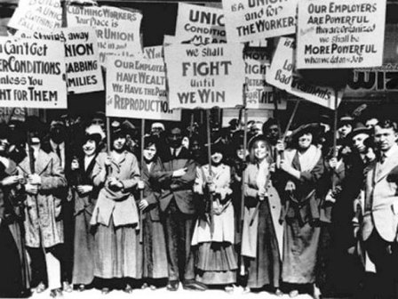 işçi kadınlar grevde