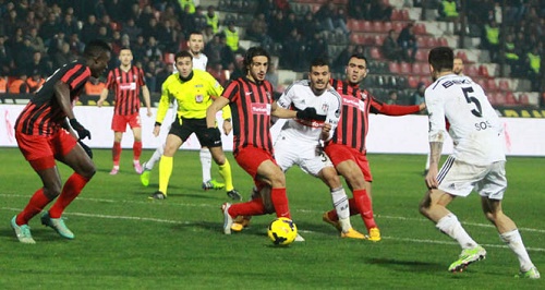 Deplasmanda Gaziantepspor ile karşılaşan Beşiktaş maçı 1-0 kazandı (İHA)
