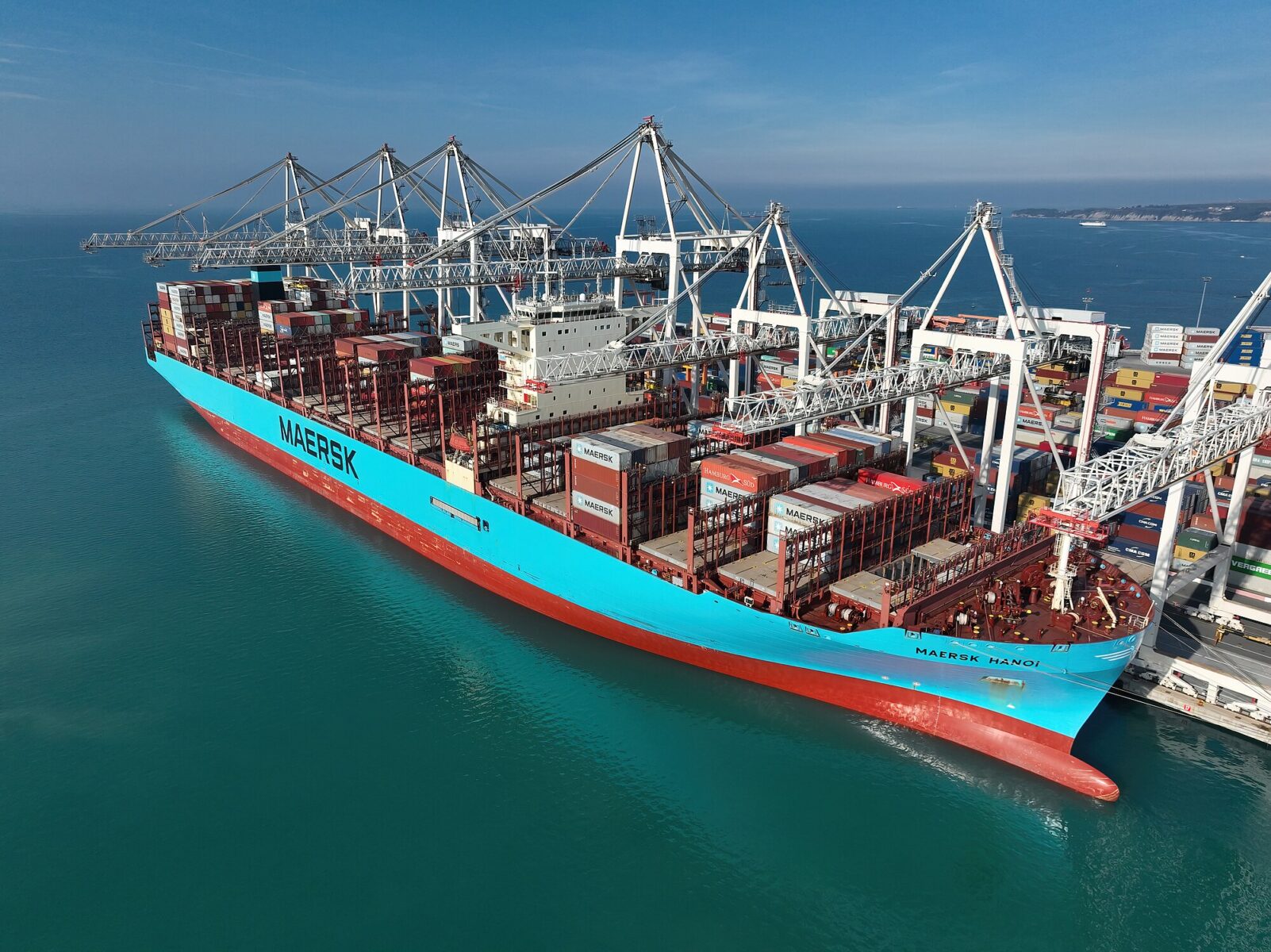 MAERSK HANOI konteyner gemisi, 2023 yılında Koper Limanı (SIKOP) üzerinden işlem gördü. (Fotoğraf: Wikimedia) 