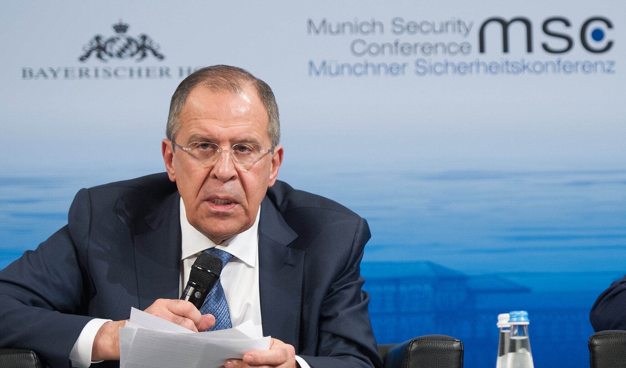 Sergey Viktoroviç Lavrov, 2016 Münih Güvenlik Konferansı sırasında. (Fotoğraf: Wikimedia)