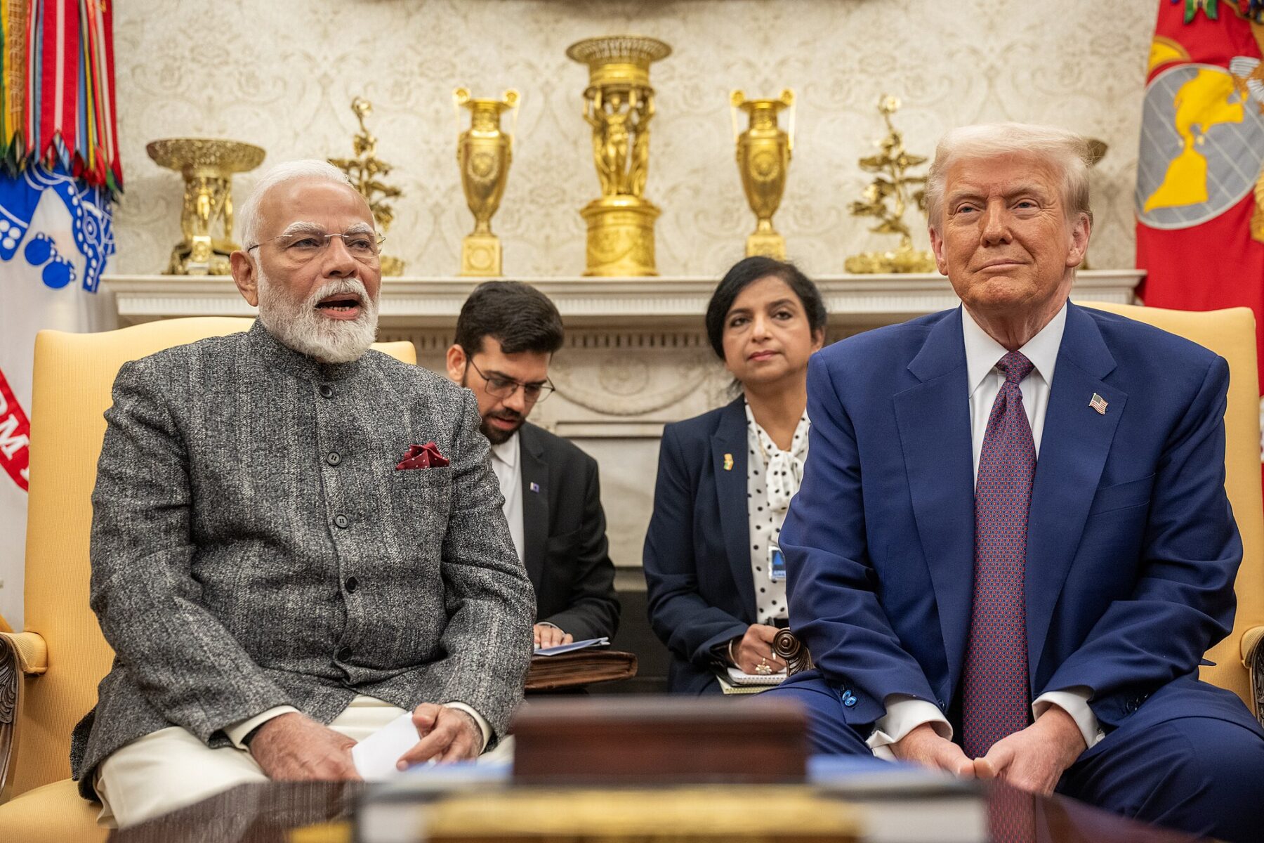 ABD Başkanı Donald Trump ve Hindistan Başbakanı Narendra Modi Oval Ofis’te bir araya geldi. (Fotoğraf: Wikimedia)