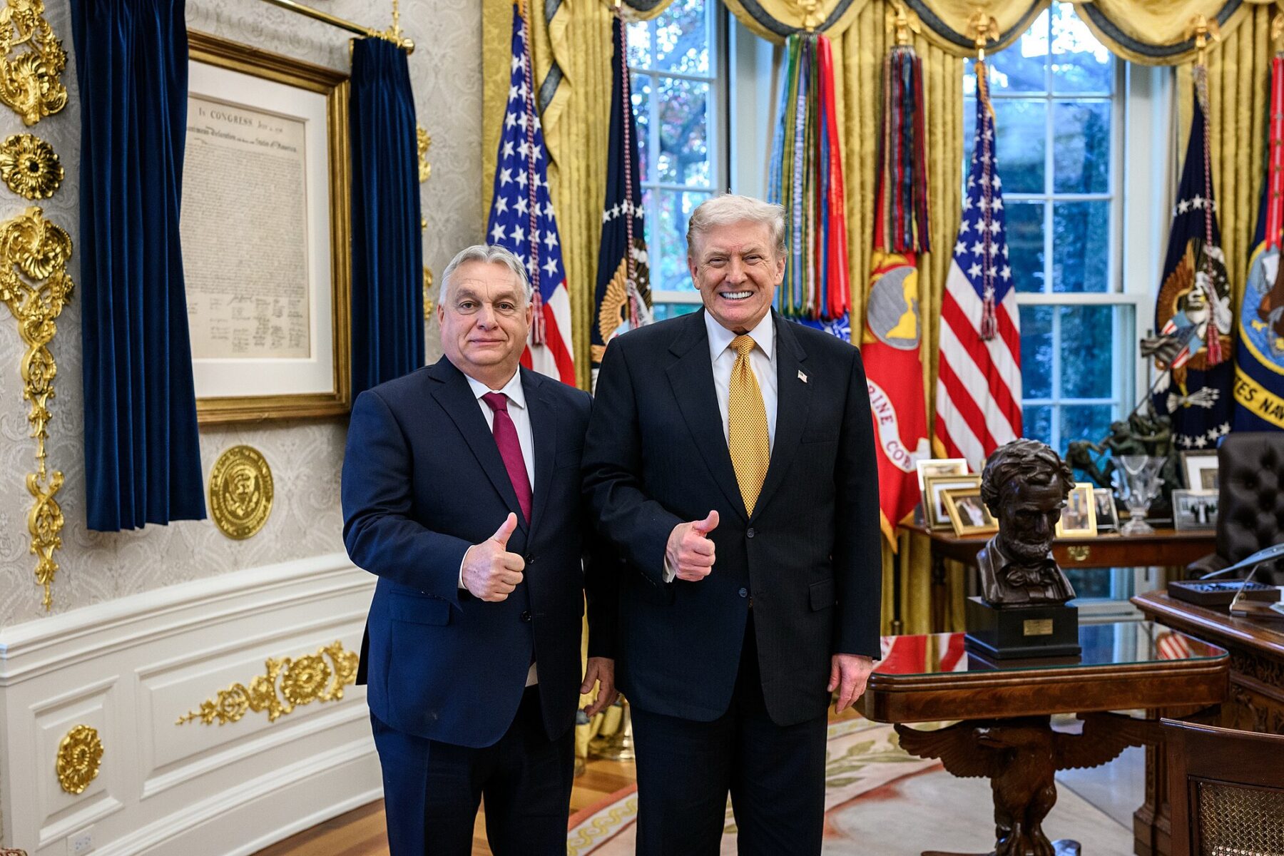 Başkan Donald Trump, Macaristan Başbakanı Viktor Orban ile ikili bir öğle yemeği toplantısı düzenliyor. (Fotoğraf: Wikimedia)
