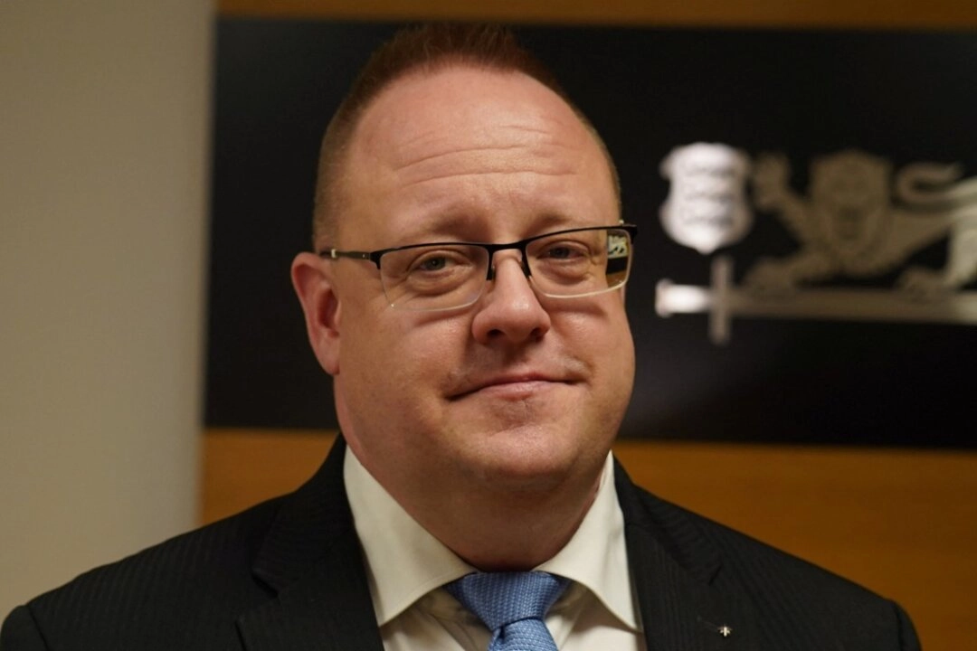 Estonya Dış İstihbarat Servisi Genel Direktörü Kaupo Rosin, 17 Aralık 2024’te Estonya’nın başkenti Tallinn’de bir röportaj sırasında. (Fotoğraf: Janis Laizans/Reuters)