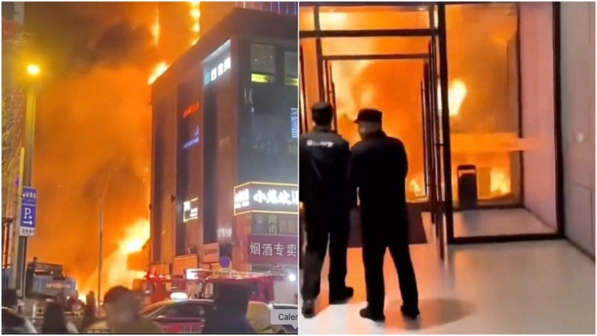 Çin'de bir binada meydana gelen yangın sonrası resmi açıklamalar ile tanık ifadeleri arasındaki fark dikkat çekiyor. Xiaodian Bölgesi’ndeki Qinxian Kuzey Caddesi yakınlarında bulunan yüksek katlı bir binada yangın çıktı. 28 Mart 2026, Taiyuan, Çin.  (Görüntü, The Epoch Times tarafından video kaydından alınmıştır.)