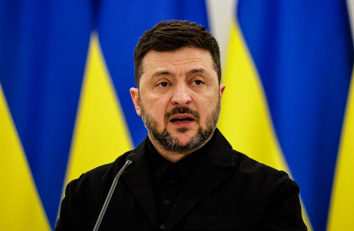 Ukrayna, dokuz ülkeyle drone anlaşması imzaladı. Ukrayna Devlet Başkanı Volodimir Zelenskiy, 25 Ocak 2026 tarihinde Litvanya'nın başkenti Vilnius'ta, 1863 Ayaklanması anma törenlerinin ardından Litvanya ve Polonya cumhurbaşkanlarıyla düzenlenen ortak basın toplantısında konuştu. (Fotoğraf: Petras Malukas/AFP/Getty Images)