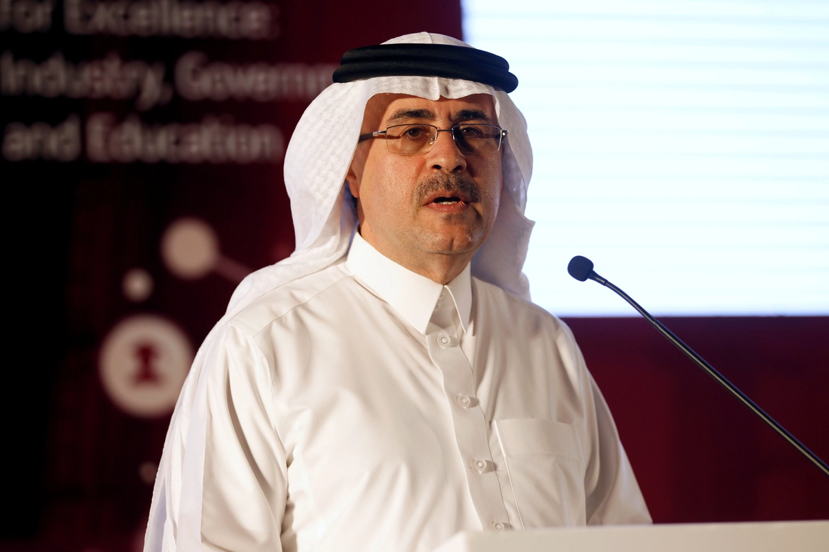 Saudi Aramco CEO’su Amin Nasser, 26 Eylül 2016’da Bahreyn’in Manama kentinde düzenlenen Orta Doğu Petrotech 2016 fuarı ve konferansının açılışında konuşuyor. Etkinlik, rafineri ve petrokimya sektörlerine odaklanıyor. (Fotoğraf: Hamad I Mohammed/Reuters)