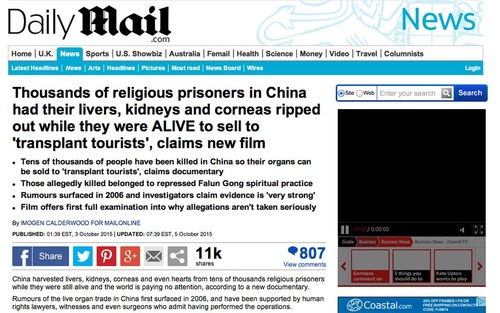 Daily Mail online makalesi