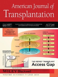 “American Journal of Transplantation” dergisinin 2014 Temmuz ayındaki sayısının kapağı