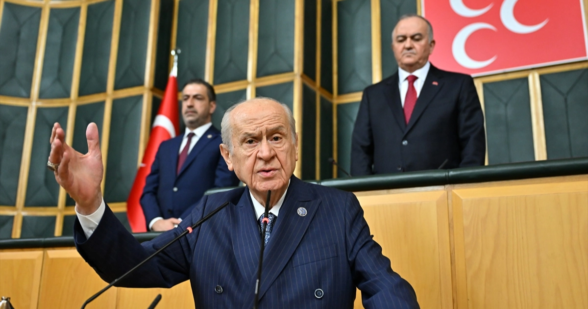 MHP lideri Devlet Bahçeli, partisinin grup toplantısında konuştu. (Fotoğraf: MHP web sitesi)