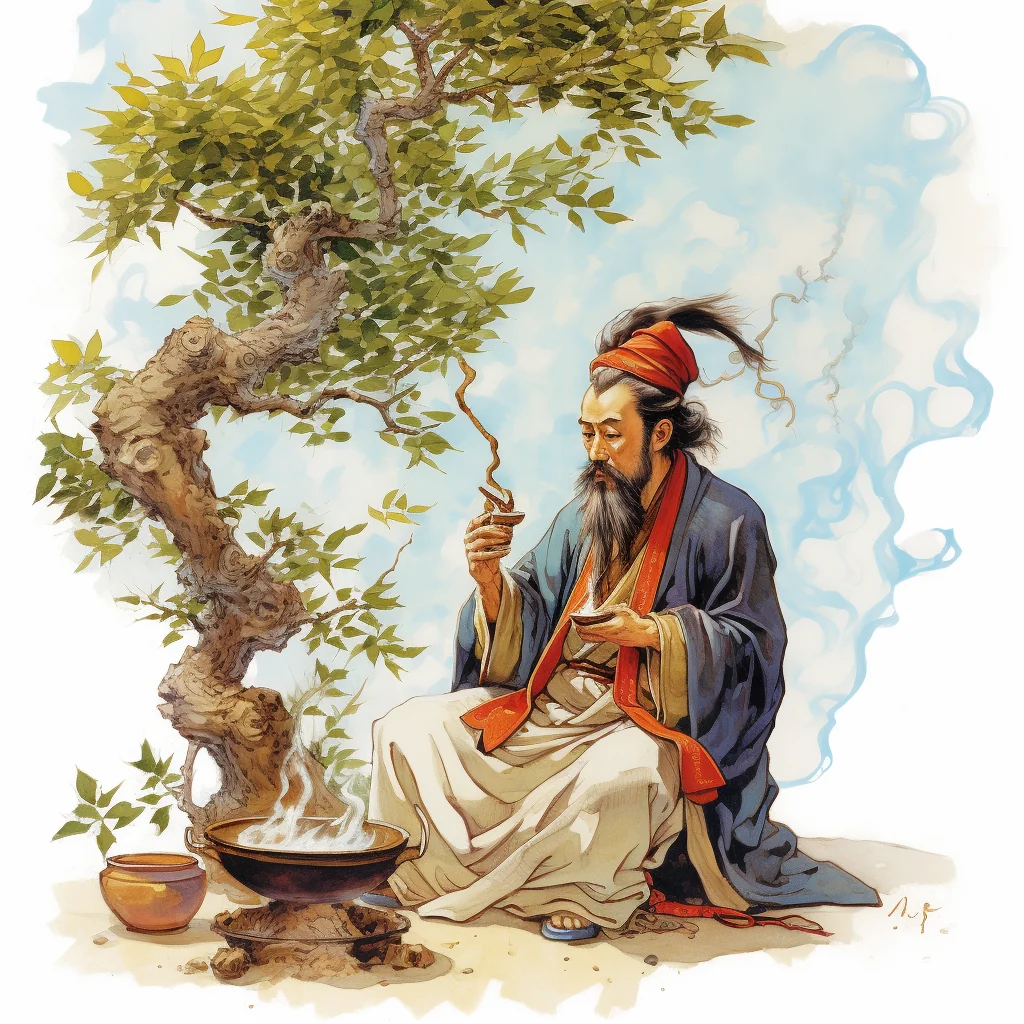 Çin mitolojisinde ilahi çiftçi: Yan İmparatoru Shennong Shi. (Fotoğraf: Vitaly Filbert, facebook)