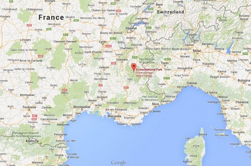 Çığ, Germanwings havayollarına ait uçağın düştüğü bölgeye 120 km uzakta meydana geldi. (Google Maps)