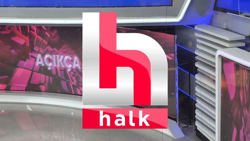 Savcılık açıklama yaptı, Halk TV'ye kayyum atandı, ekran karartıldı. (Fotoğraf: Halk TV ekranı)