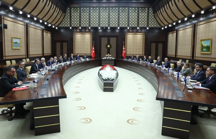 Erdoğan başkanlığında kritik toplantı sonrası yazılı açıklama. (Fotoğraf: İletişim Başkanlığı x hesabı)