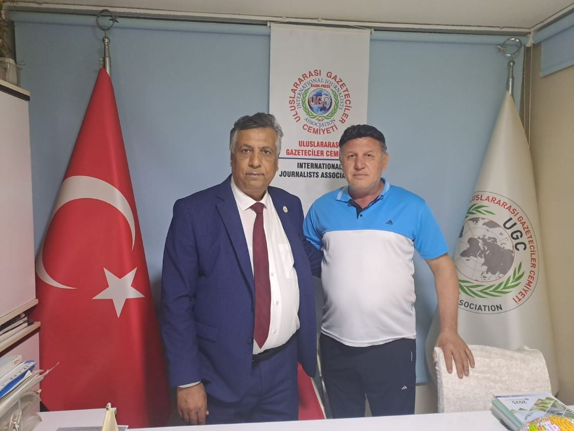 Makedonya Gazeteciler Derneği Başkanı Zehriyan Salih, Uluslararası Gazeteciler Cemiyeti’ni (UGC) ziyaret etti.