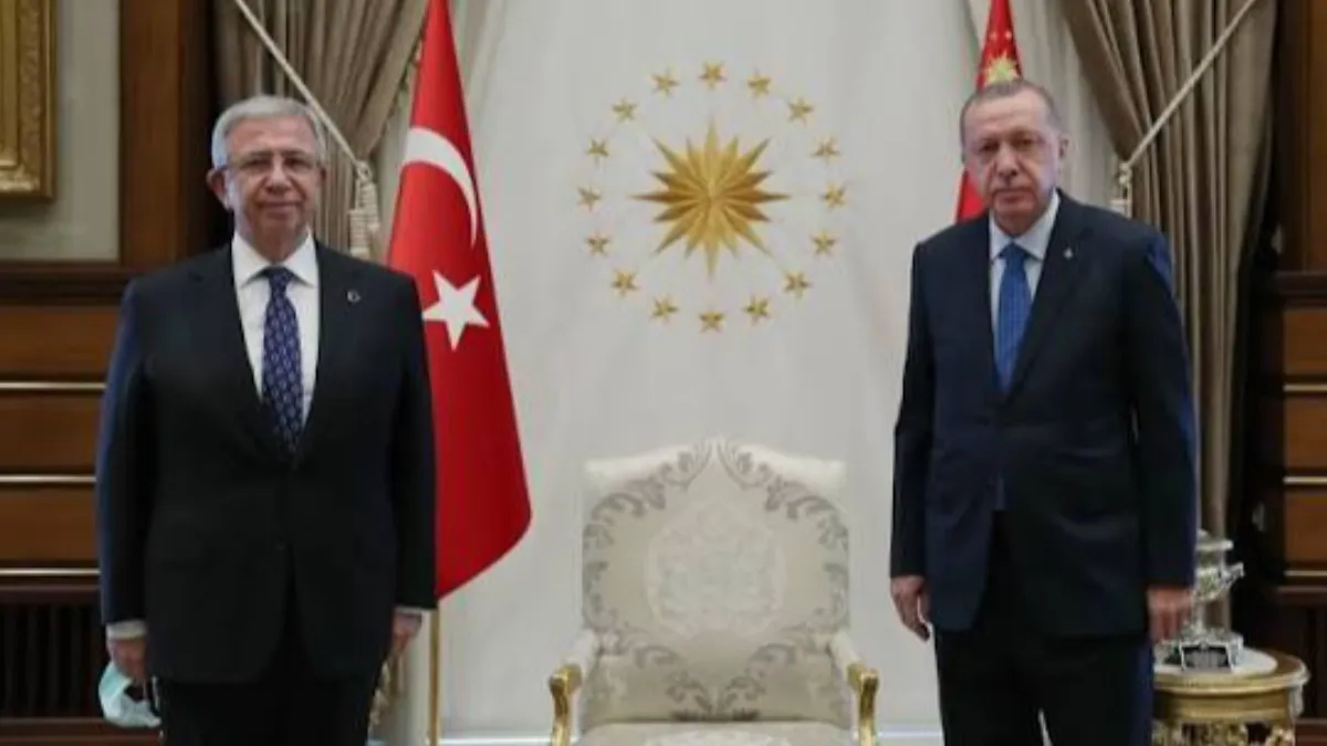 Cumhurbaşkanı Erdoğan, Ankara Büyükşehir Belediye Başkanı Mansur Yavaş ile görüştü (Fotoğraf: Mansur Yavaş x hesabı)