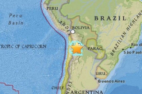 Şili-Arjantin sınırında 6.7 şiddetinde deprem meydana geldi (USGS)