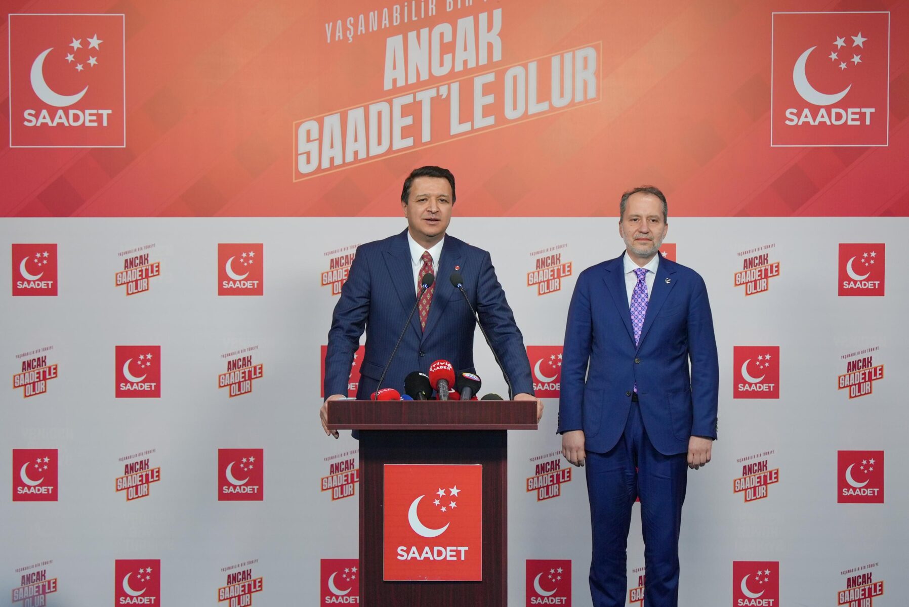 YRP Genel Başkanı Fatih Erbakan, Saadet Partisini Ziyaret Etti