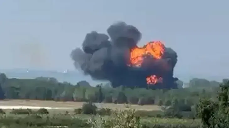Yalova'da F-16 uçağı eğitim uçuşu sırasında düştü. (Fotoğraf: SavunmaSanayiİST x hesabı)